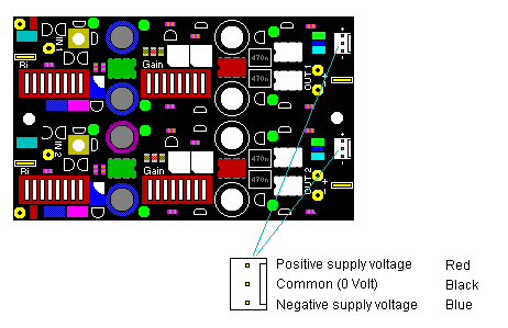 CT100 power supply connections